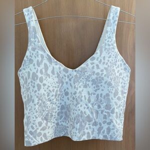 Lululemon Align Cropped Tank Top [Sz 10] | Cheetah Camo Antique White Multi